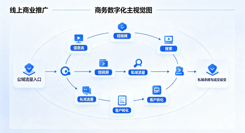 蓬溪县线上商业推广怎么做？全域流量闭环搭建与低成本转化实战指南
